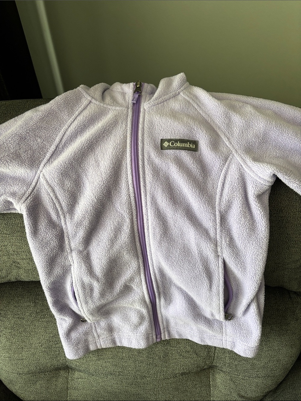 Columbia Lavender Full-Zip Fleece Hoodie for Kids
